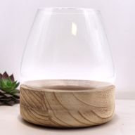 Stort Terrarium på Naturligt Tung-trä - 17x19cm