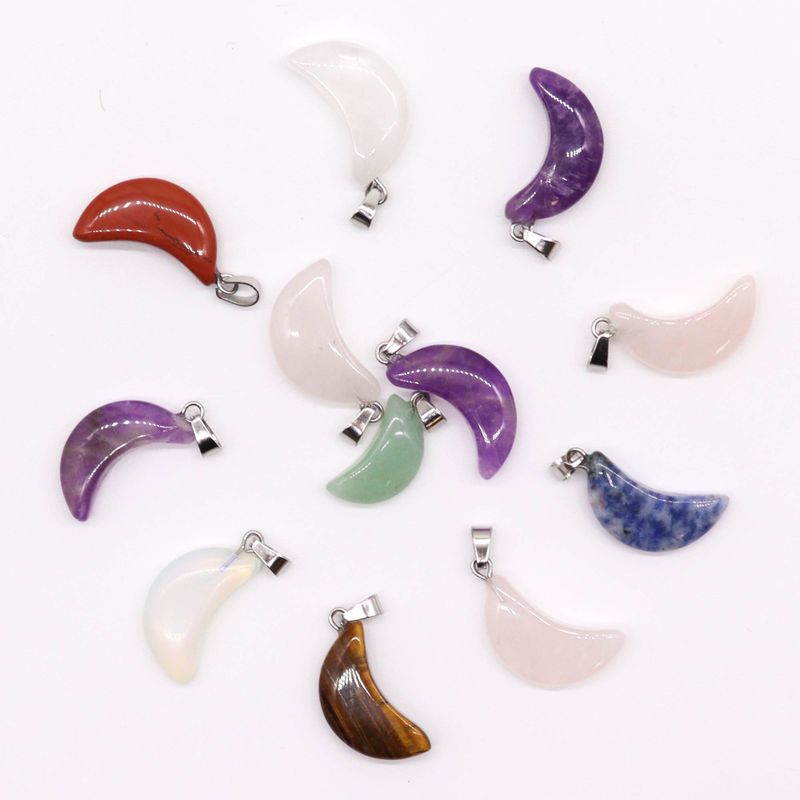 Ädelstenshängen - Månar (12 stycken) 20x13mm