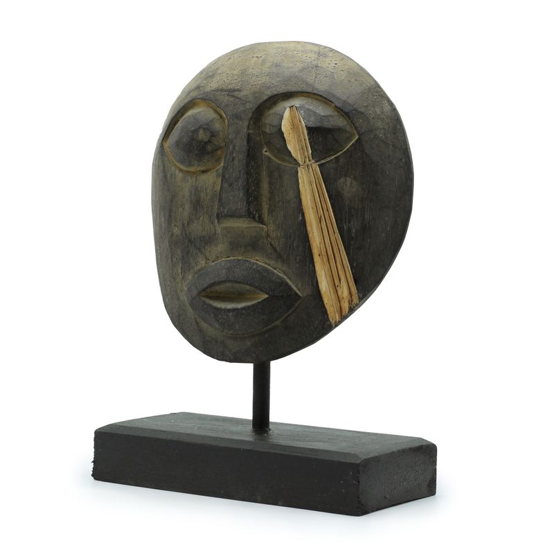 Timor Tribal Dekorativ Mask - Antik 27x20 cm