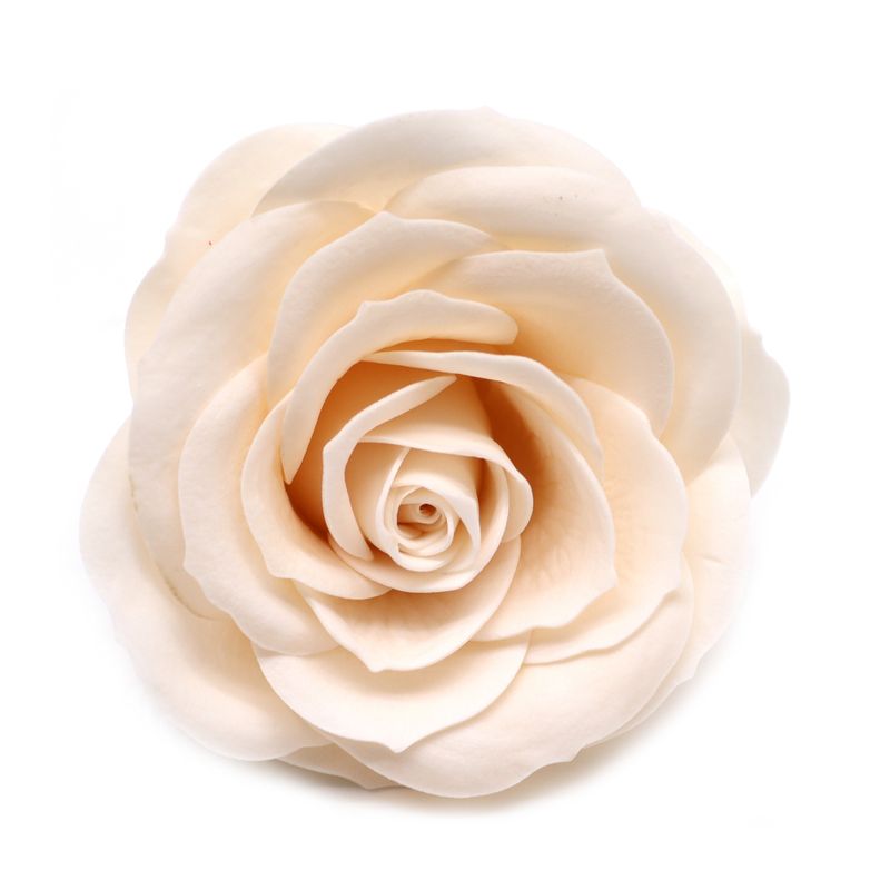 Tvålblommor till Hantverk - Stor (7-Skikt) Vintage Ros - Elfenben