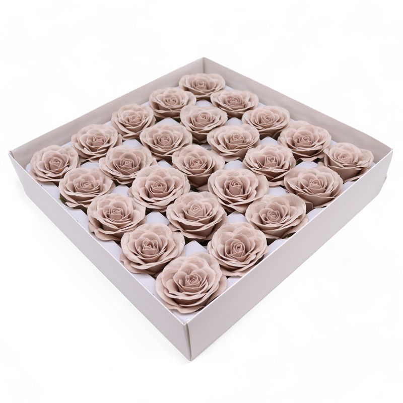 Tvålblommor till Hantverk - Stor (7-Skikt) Vintage Ros - Beige