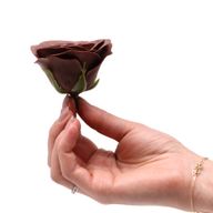 Tvålblommor till Hantverk - Stor (7-Skikt) Vintage Ros - Brun