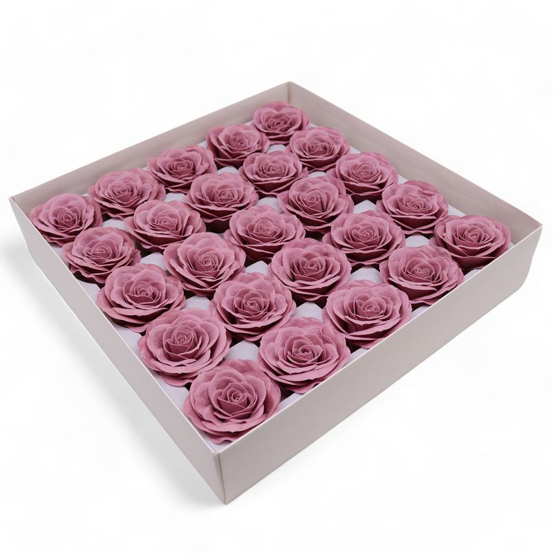 Tvålblommor till Hantverk - Stor (7-Skikt) Vintage Ros - Lila