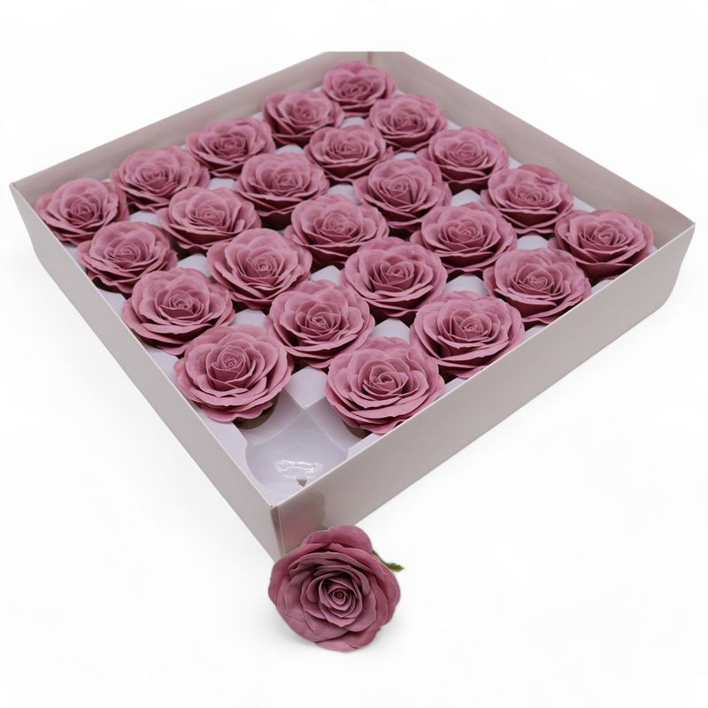 Tvålblommor till Hantverk - Stor (7-Skikt) Vintage Ros - Lila