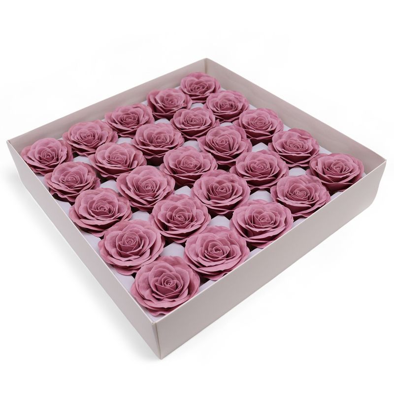 Tvålblommor till Hantverk - Stor (7-Skikt) Vintage Ros - Lila