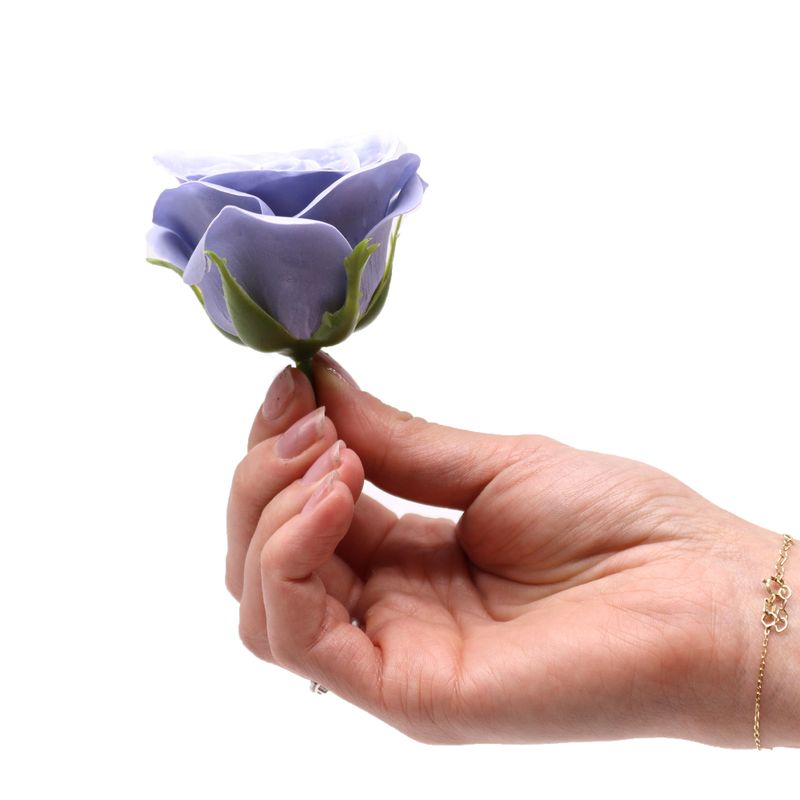 Tvålblommor till Hantverk - Stor (7-Skikt) Vintage Ros - Blå