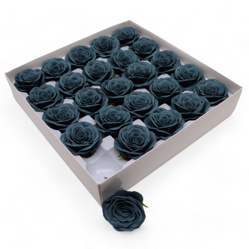 Tvålblommor till Hantverk - Stor (7-Skikt) Vintage Ros - Blågrön