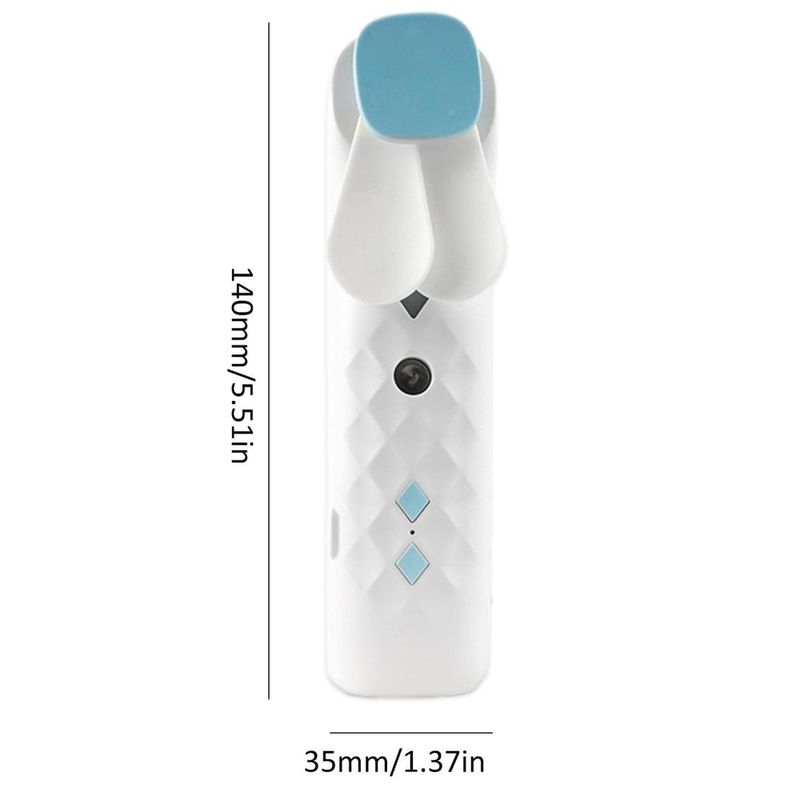 Vit Nano Mist Ansiktsfläkt & Spray - USB-laddningsbar