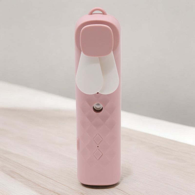 Rosa Nano Mist Ansiktsfläkt & Spray - USB-laddningsbar