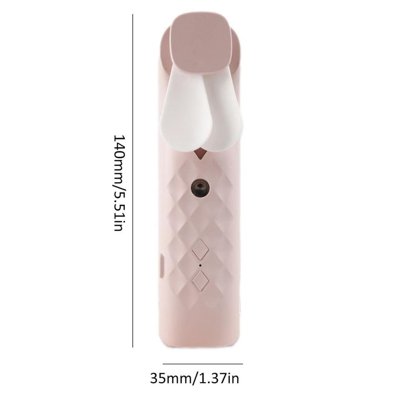 Rosa Nano Mist Ansiktsfläkt & Spray - USB-laddningsbar