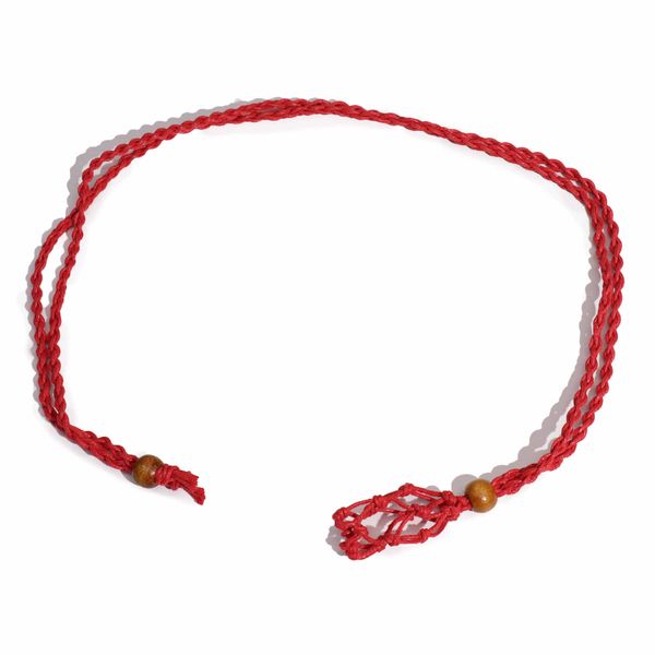 Halsbandssnöre till Kristaller & Ädelstenar 45cm - Röd