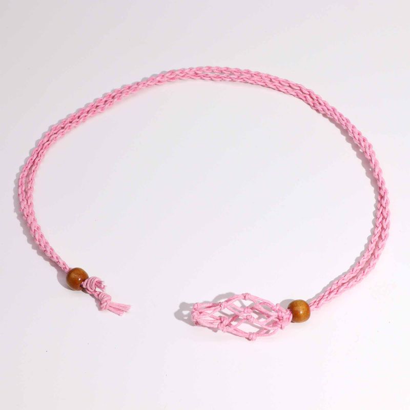 Halsbandssnöre till Kristaller & Ädelstenar 45cm - Rosa