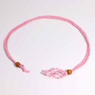Halsbandssnöre till Kristaller & Ädelstenar 45cm - Rosa
