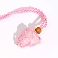Halsbandssnöre till Kristaller & Ädelstenar 45cm - Rosa