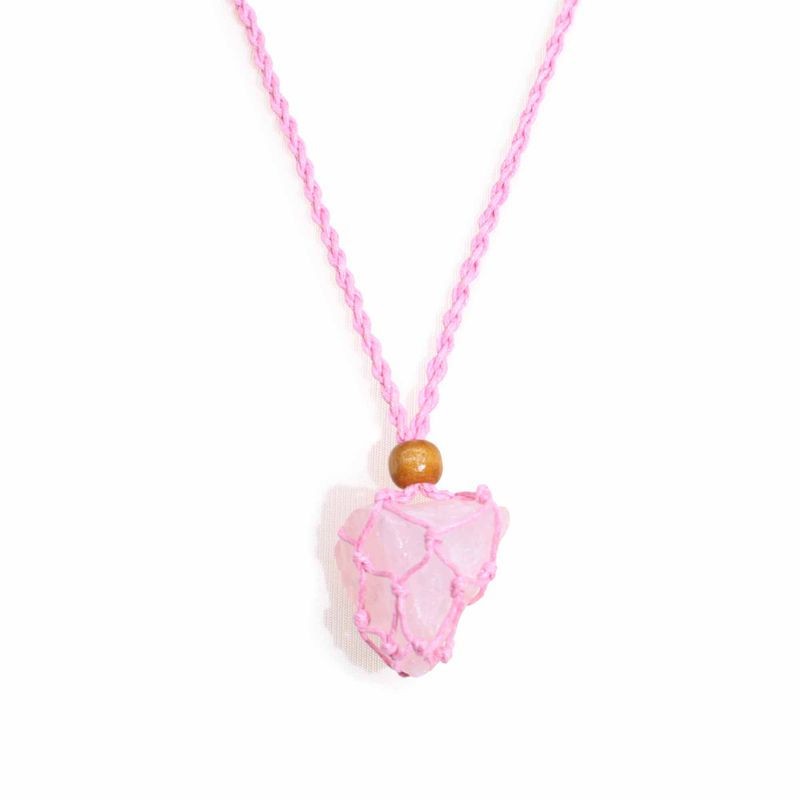 Halsbandssnöre till Kristaller & Ädelstenar 45cm - Rosa