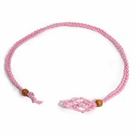 Halsbandssnöre till Kristaller & Ädelstenar 45cm - Rosa