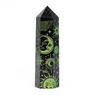 Stav av Svart Obsidian (ca 60-70g 9cm) - Mystisk Berättelse - Skogsgrön