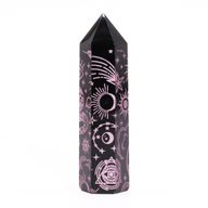 Stav av Svart Obsidian (ca 60-70g 9cm) - Mystisk Berättelse - Rosa