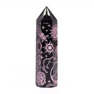 Stav av Svart Obsidian (ca 60-70g 9cm) - Mystisk Berättelse - Rosa