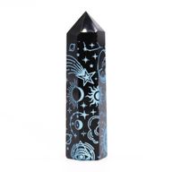 Stav av Svart Obsidian (ca 60-70g 9cm) - Mystisk Berättelse - Himmelsblå