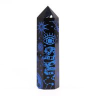Stav av Svart Obsidian (ca 60-70g 9cm) - Mystisk Berättelse - Midnattsblå