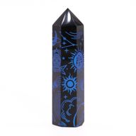 Stav av Svart Obsidian (ca 60-70g 9cm) - Mystisk Berättelse - Midnattsblå