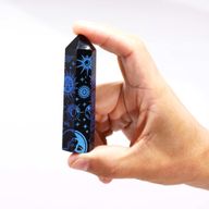 Stav av Svart Obsidian (ca 60-70g 9cm) - Mystisk Berättelse - Midnattsblå