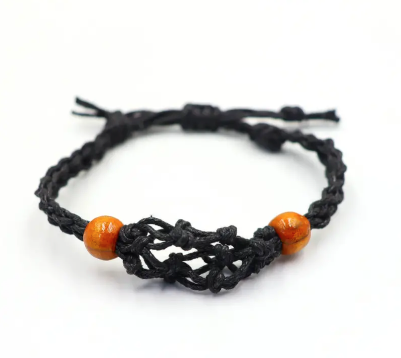 Armbandssnöre till Kristaller & Ädelstenar 20-28cm - Svart