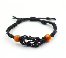 Armbandssnöre till Kristaller & Ädelstenar 20-28cm - Svart