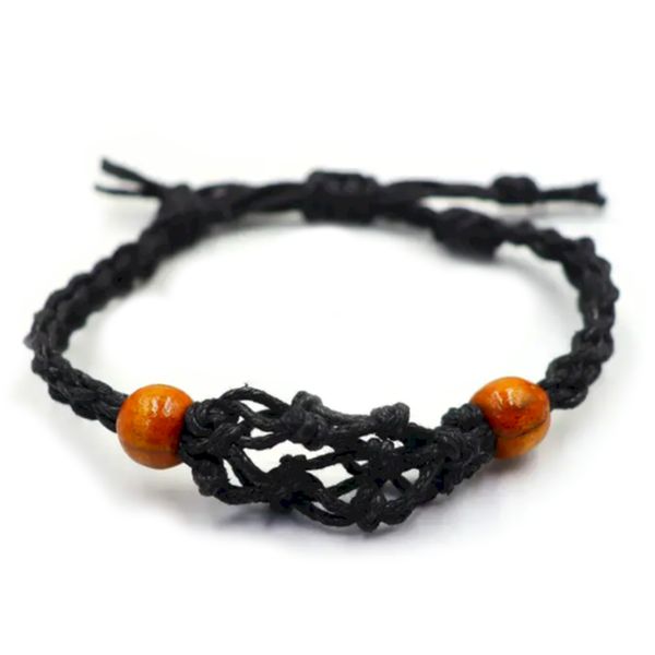 Armbandssnöre till Kristaller & Ädelstenar 20-28cm - Svart