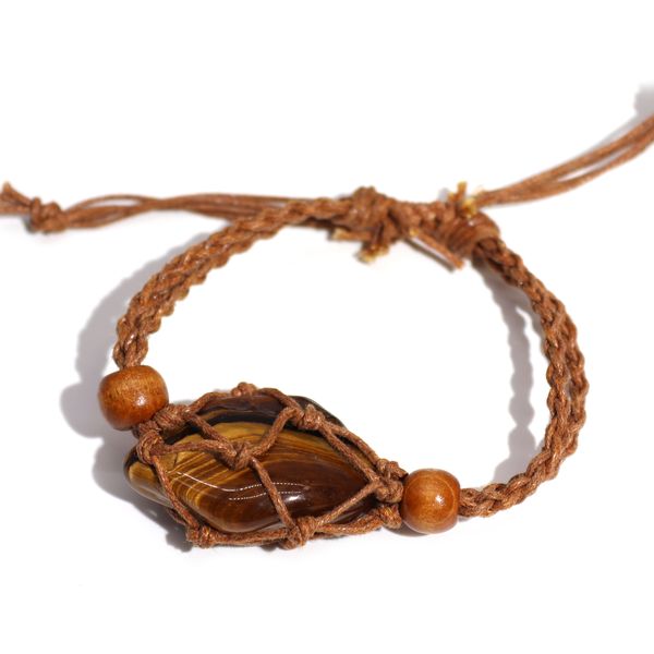 Armbandssnöre till Kristaller & Ädelstenar 20-28cm - Brun
