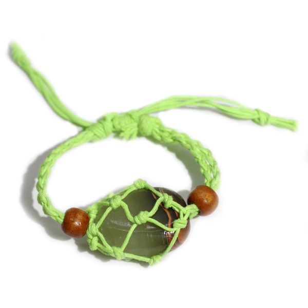 Armbandssnöre till Kristaller & Ädelstenar 20-28cm - Grön