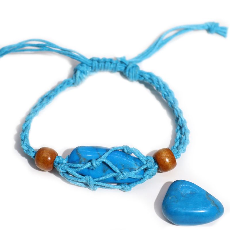 Armbandssnöre till Kristaller & Ädelstenar 20-28cm - Blå