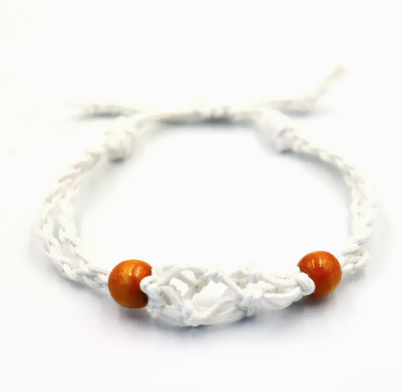 Armbandssnöre till Kristaller & Ädelstenar 20-28cm - Vit