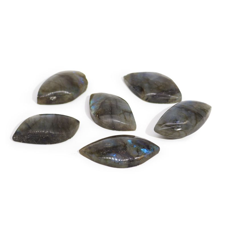 Madagaskar Labradoritstenar - Löv (ca 13-20g - 40-50mm)