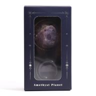 Planet på ett Stativ av Aventuringlas - Ametist - 40mm  (30x15mm stativ)
