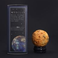 Planet på ett Stativ av Aventuringlas - Spetsjaspis - 40mm (30x15mm stativ)