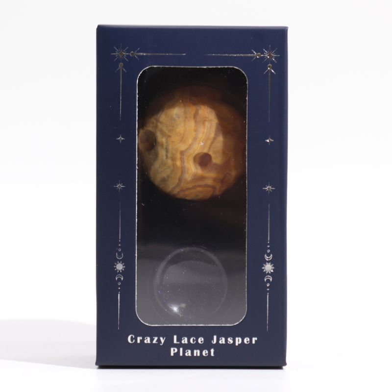 Planet på ett Stativ av Aventuringlas - Spetsjaspis - 40mm (30x15mm stativ)