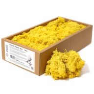 Högkvalitativ Dekorativ Renmossa - Gul - 500g Ask