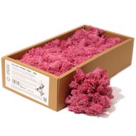 Högkvalitativ Dekorativ Renmossa - Rosa - 500g Ask