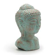 Buddhahuvud i Lugn - Grön Koppar