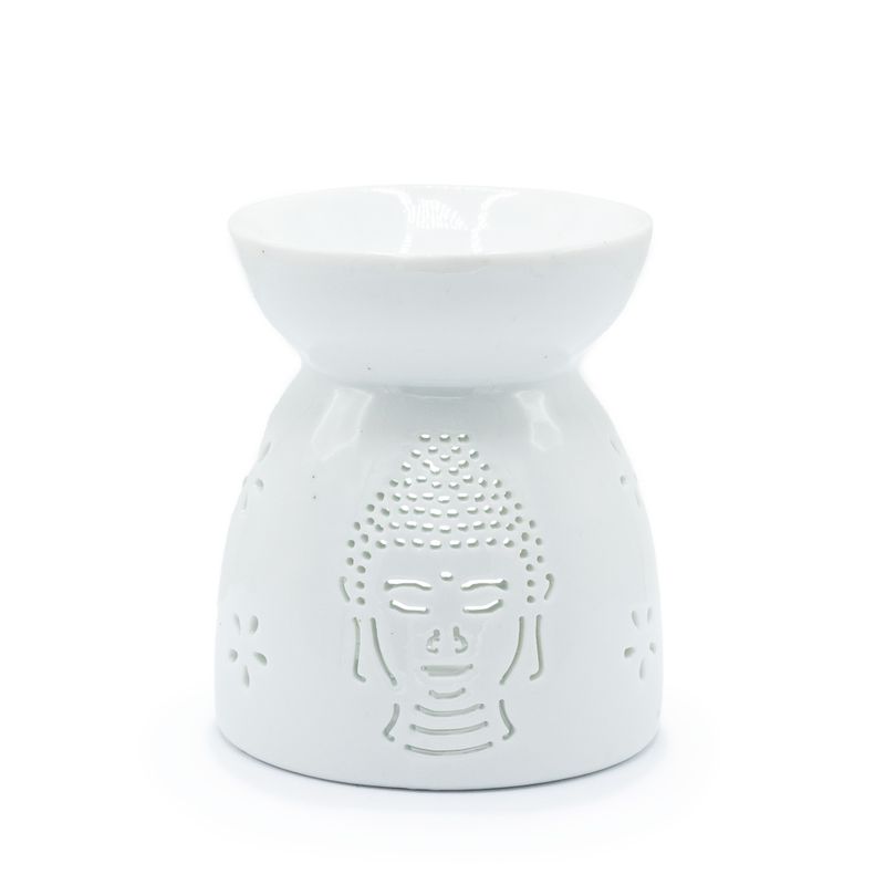 Oljebrännare Buddha - Vit