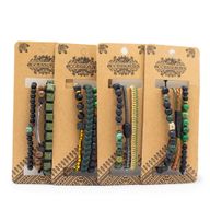 Premium Armbandsset för Män - Grön (blandat)