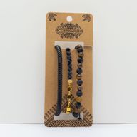 Premium Armbandsset för Män - Svart & Brun (blandat)