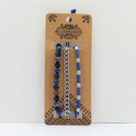 Premium Armbandsset för Män - Blå (blandat)