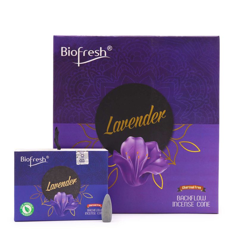 Biofresh Tillbakaflöde Rökelsekoner (40 koner) - Lavendel