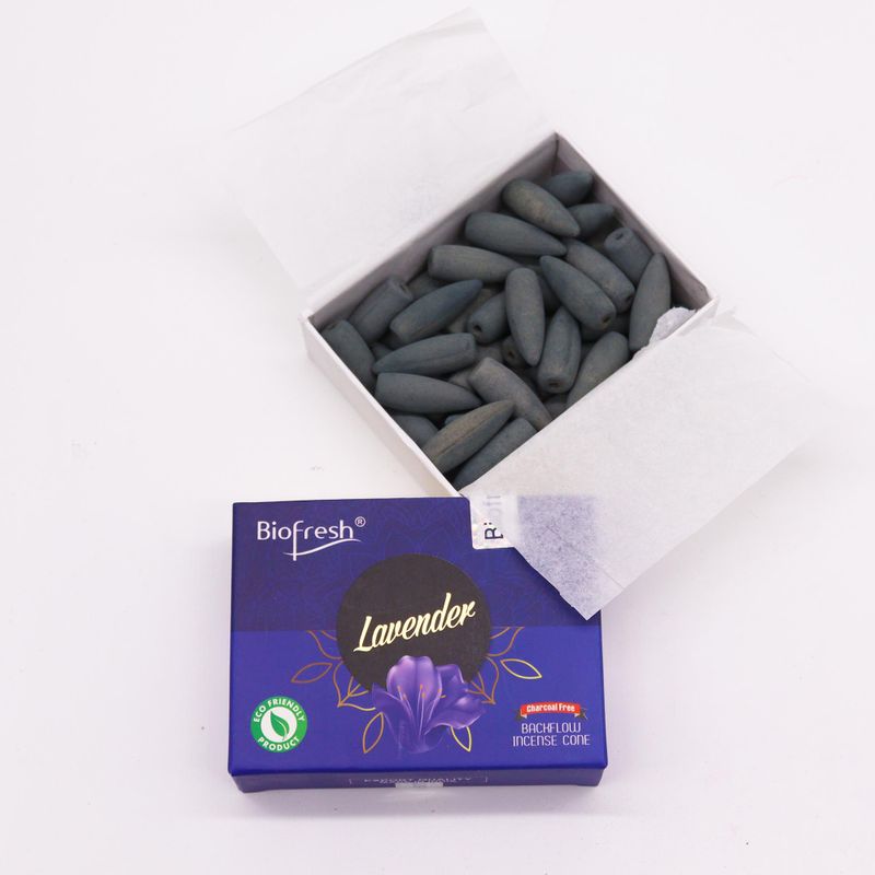 Biofresh Tillbakaflöde Rökelsekoner (40 koner) - Lavendel