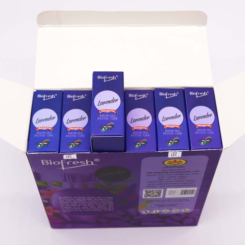 Biofresh Tillbakaflöde Rökelsekoner (40 koner) - Lavendel