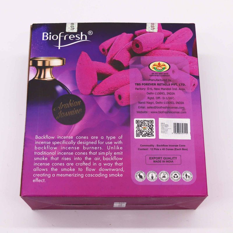 Biofresh Tillbakaflöde Rökelsekoner (40 koner) - Arabisk Jasmin