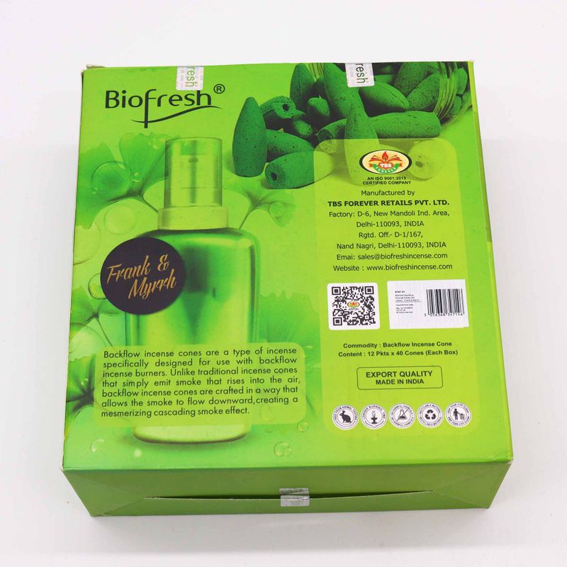 Biofresh Tillbakaflöde Rökelsekoner (40 koner) - Rökelse & Myrra